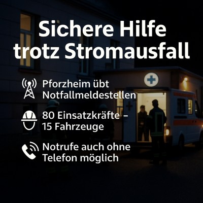 Pforzheim übt Notfallmeldestellen für Stromausfälle im Stadtgebiet